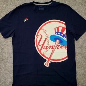 Nike Yankees Shirt Mens Extra Large Blue Large Graphic MLB